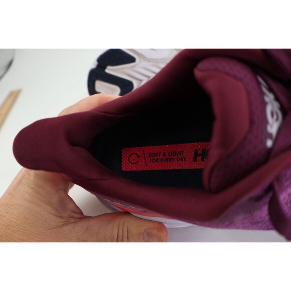 Hoka One One Clifton 8 Womens Grape Wine Beautyberry Running Shoes Size 9.5 B - Picture 9 of 13